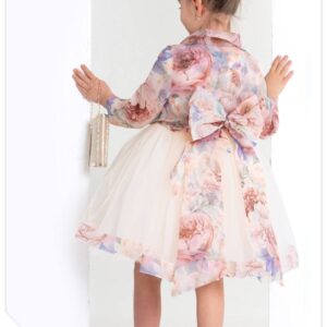Girls Elegant Floral Organza Dress